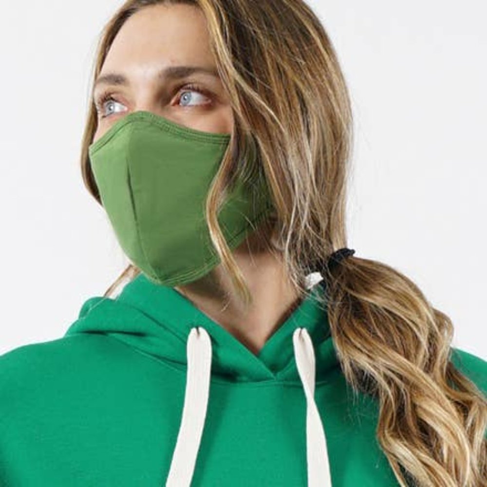 New 3-PLY Green Contour Face Mask